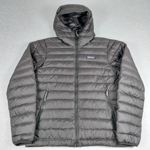 Patagonia Other - Patagonia Jacket Mens Small Black Down Sweater Hoody Insulated Full Zip Hiking